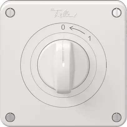 Contatto rotativo NEVO N.CO con manopola, KS, 0 <- 1, bianco 