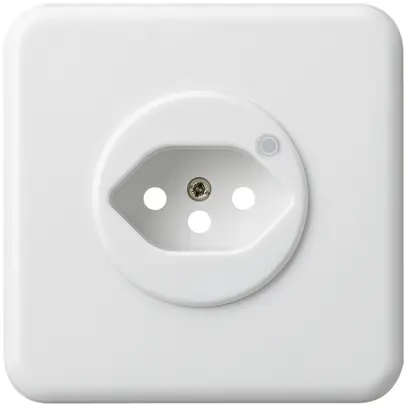 UP-Frontset zu Steckdose Hager basico 1×Typ 13 beleuchtet G weiss 