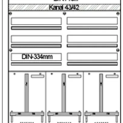 AP-Zählerverteiler HAG 2Z 1NKE 2×3R/114 Module 755×1270×97mm 