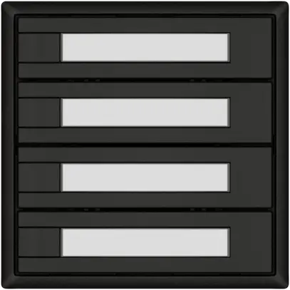 Poussoir KNX RGB EDIZIO.liv SNAPFIX® capteur temp.s.LED étiqu.4× comm.1T no 