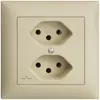 Prise ENC EDIZIOdue 2×T13 vanille, 1×S 