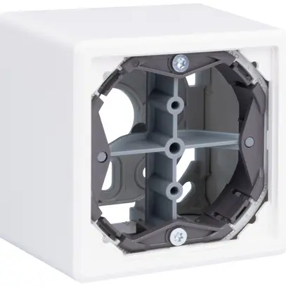 Adaptateur AP R&M droit pour 4×CU/FO 60×60mm blanc 