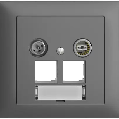 Presa multimedia INC EDIZIOdue FKE EASYNET 15dB, p.2×RJ45 S-One, grigio scuro 