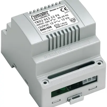 Trasformatore di isolamento AMD Comatec TBD2, IN: 230VAC, OUT: 12VAC/12VA, 4UM 
