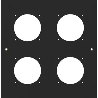 Plaque de montage ENC robusto 4×2 aluminium, noir 