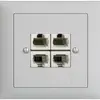 Presa INS 4×RJ45/u 4P sep.grc EDIZIOdue ITplus 