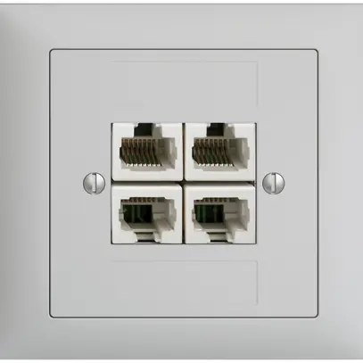 Presa INS 4×RJ45/u 4P sep.grc EDIZIOdue ITplus 