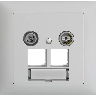 Prise multimédia INC EDIZIOdue FKE EASYNET 4dB, p.2×RJ45 S-One, gris clair 