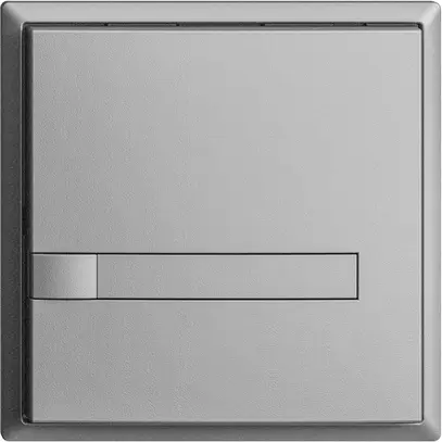 Poussoir ENC KNX 1× EDIZIOdue silver RGB sans LED avec insert papier 