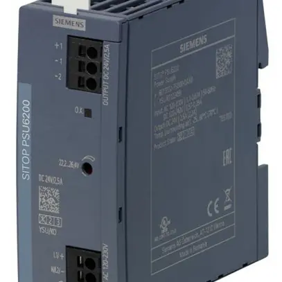 Stromversorgung Siemens SITOP, IN: 120…230VAC (120…240VDC), OUT: 24VDC/2.5A 