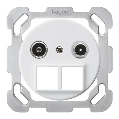 Prise multimédia ENC basico TV-R montage B 4dB 2GHz blanc 