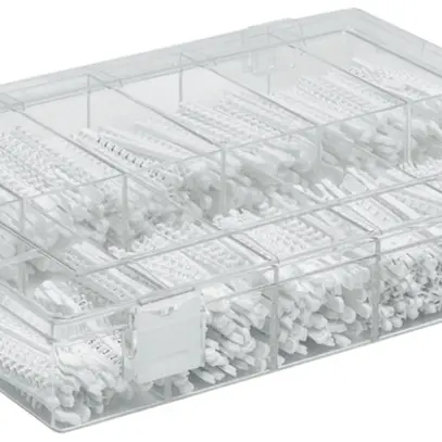 Plaquettes de marquage Hager 0…9, box avec 50 bandes 