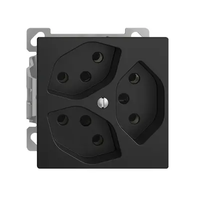 Prise AP EDIZIOdue 3×T13 noir intérieur pour combinaison 