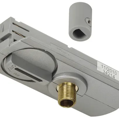 Adattatore per lampada sospesa SLV per binario conduttore 1-fase, grigio argento 