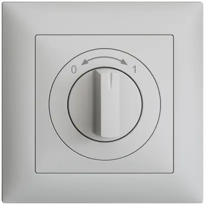 Kit frontal EDIZIOdue 0<->1 gris clair 88×88mm pour contact pivotant 