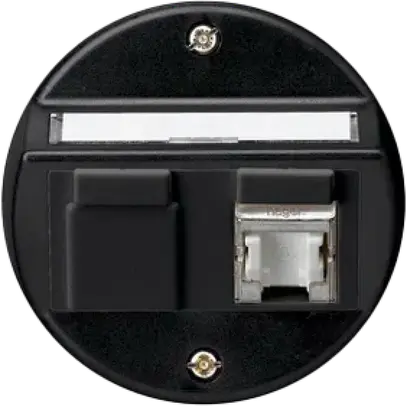 Insert pour prise ENC basico A cat.6 1×RJ45/s sortie oblique noir 