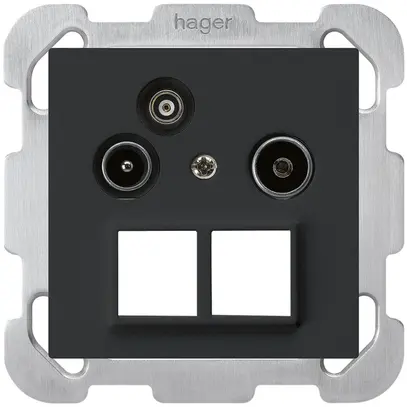 UP-Antennendose R/TV-Daten kallysto HMS B 2GHz 19db schwarz 