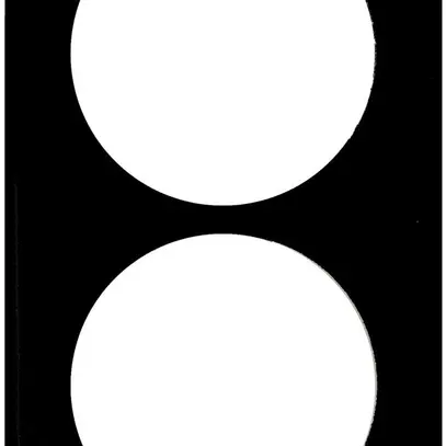 Abdeckplatte I-I 2×58/64mm schwarz 