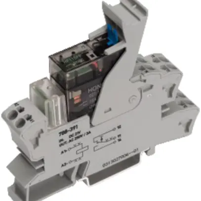 Socle à ficher avec relais WAGO 24VDC 1O+F, LED, manuel 