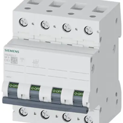 Disjoncteur Siemens SENTRON 5SL6 4P 400V C 63A 6kA 4UM 