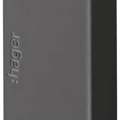 Pezzo finale Hager tehalit.LF 33×20mm nero IP30 