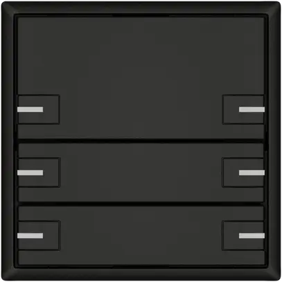 Poussoir KNX RGB EDIZIO.liv SNAPFIX® capteur temp.RGB-LED 6× comm.1T no 