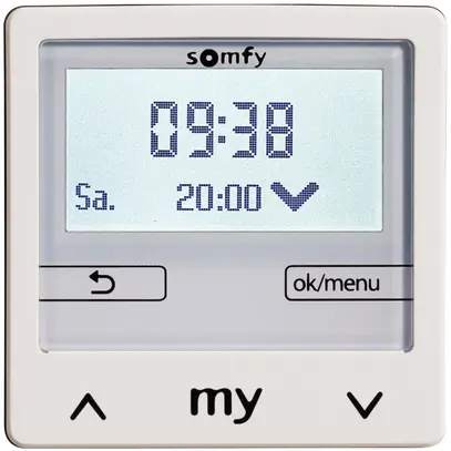 Timer INC Somfy Chronis Smoove IB+, modulo 50×50mm, bianco 