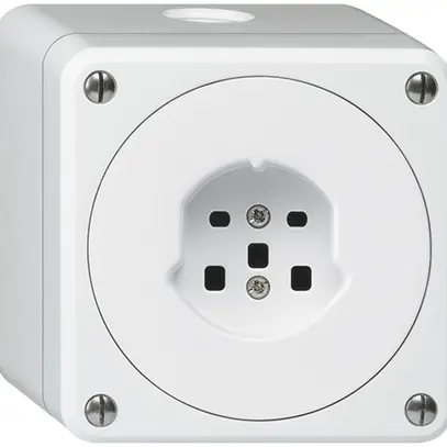 Presa AP robusto tipo 25 bianco senza copercchio 