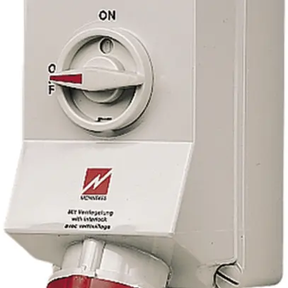 Prise AP CEE Mennekes 3LNPE 63A rouge 