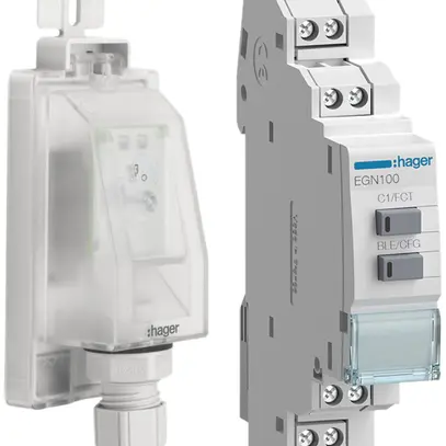 Timer Hager digitale interruttore crepuscolare multifunzione 1 canale sonda 