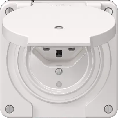 Prise NEVO N.CO, 1×T23, IP21, a.LED, blanc 
