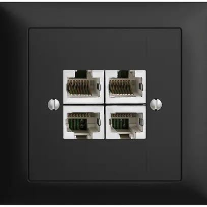 Prise INC 4×RJ45/s 4P sép.no, EDIZIOdue ITplus 