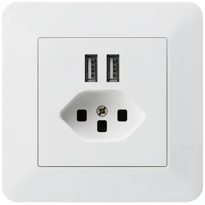 UP-Steckdose 2×USB & T23 kallysto.trend 2400mA weiss 