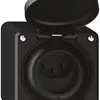 AP-Steckdose robusto 1×Typ 23 beleuchtet IP55 schwarz 