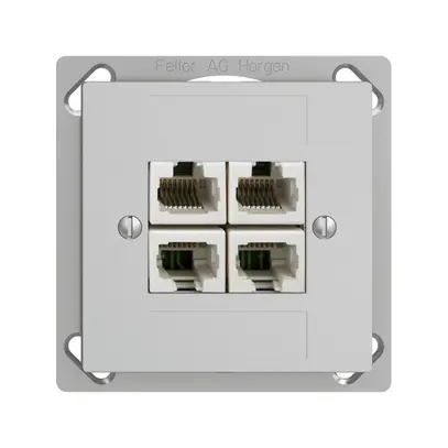 Presa INS 4×RJ45/u 4P sep.grc EDIZIOdue ITplus 