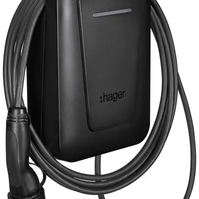 Ladestation Hager witty one 3-phasig 11kW 250×370×150mm Kabel 6.5m 