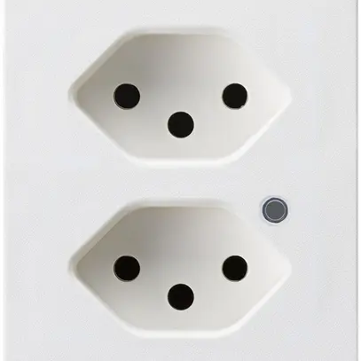 Presa FLF Hager 2×tipo 13 illuminati D bianco 