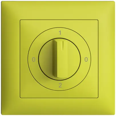 Kit frontal EDIZIOdue 0-1-0-2 88×88mm lemon pour interrupteur rotatif 