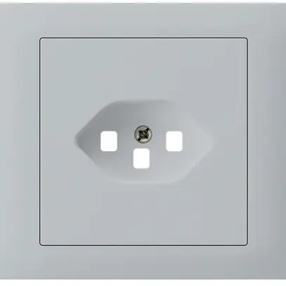 Kit frontale INS Hager kallysto per presa G3 1×T23 telaio innesto grigio chiaro 