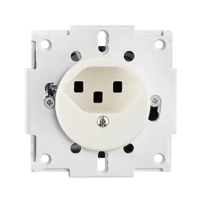 Prise INC FH T23 16A blanc, bornes à vis 