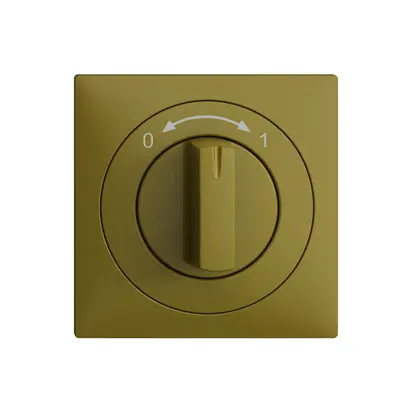 Kit frontal EDIZIOdue 0<->1 olive 60×60mm pour contact pivotant. 