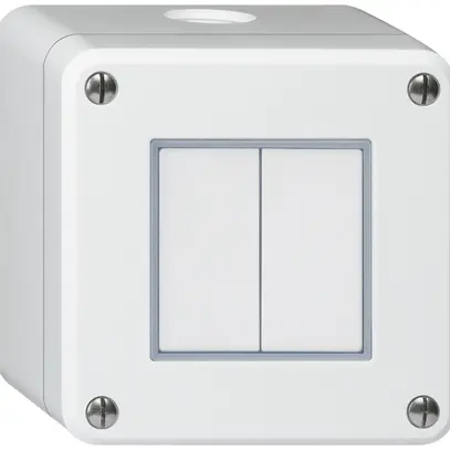 AP-Druckschalter robusto IP55 Schema 3/Drucktaster weiss 