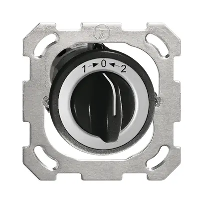 Contatto rotativo INC 1>0<2 nero con manopola 