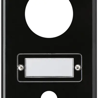 Placca di copertura INC basico I-I 1×43+1×16mm nero 