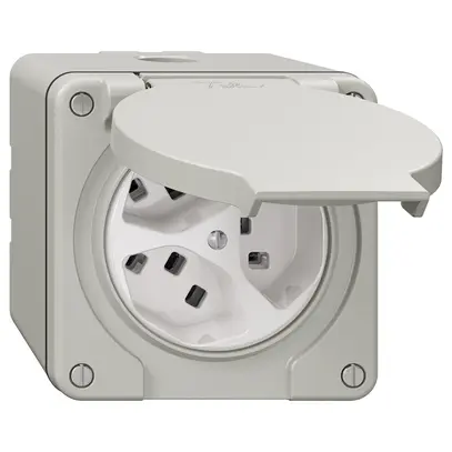 Prise NAP NEVO, 3×T23, IP21, gris clair 