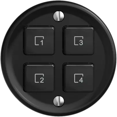 Poussoir scène 4 scènes/4T Sdue Wiser noir 