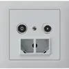 Prise multimédia INC kallysto R-TV boîte INC G3 montage T 4dB 2GHz gris clair 