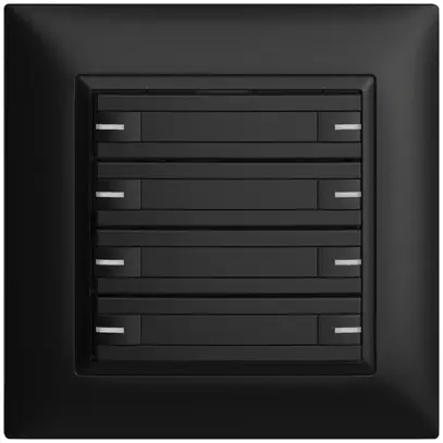 Poussoir ENC KNX 8× EDIZIOdue noir RGB avec LED avec insert papier 