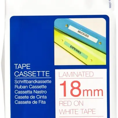Cassette ruban Brother TZe-242 18mm×8m, blanc/rouge 