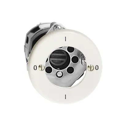 Interrupteur rotatif ENC FH 0/4P blanc pour serrure de sûr. sans cyl. 